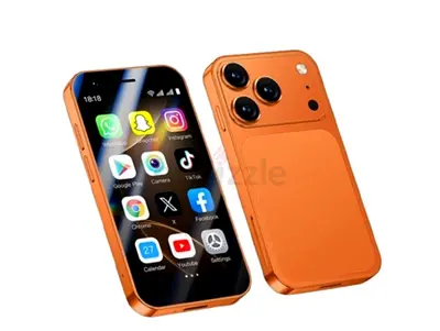 Used Orange iPhone-style Smartphone with Triple Rear Cameras - Good Condition