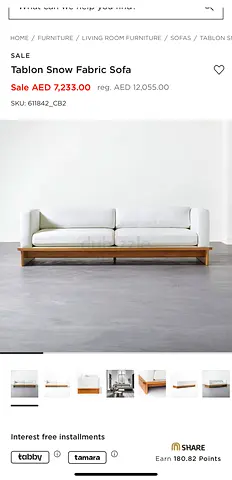 Selling cb2 brand sofa