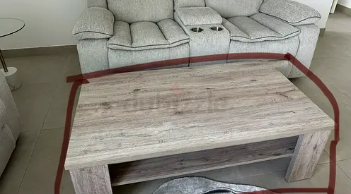 Oak Wood Coffee Table with Lower Shelf - Brand New Condition