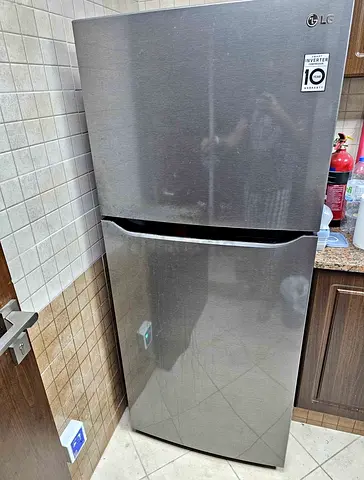LG 350 Liters Top Mount Refrigerator With Smart Inverter Compressor, Platinum Silver