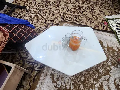 White wooden table