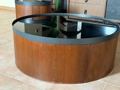 Sylvie Round Glass Top Coffee Table