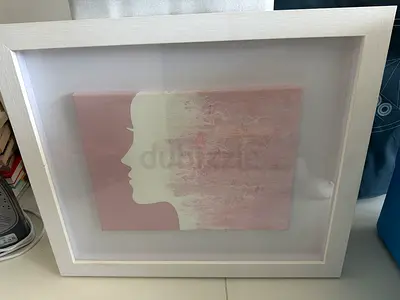 Framed Minimalist Pink Silhouette Wall Art
