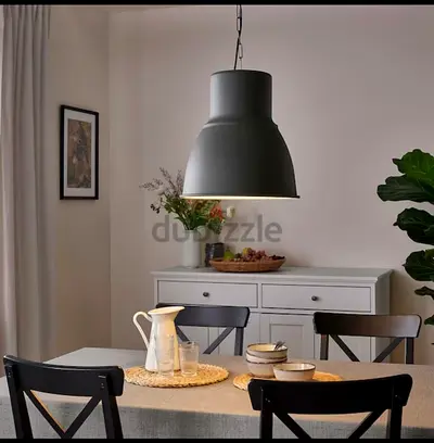 IKEA 2x Hektar 38 cm Modern matte pendant dining light — large overhead lamp