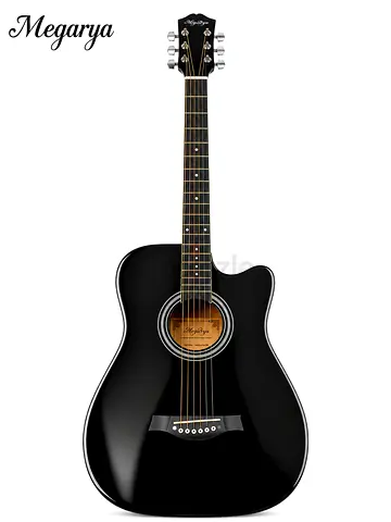 MegArya 41-Inch Black Cutaway Acoustic Guitar