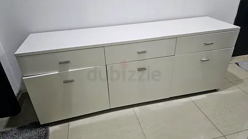 Modern White Sideboard Cabinet with Drawers