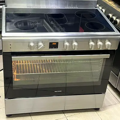 Stainless Steel Electric Ceramic Hob Cooker with Oven - Good Condition