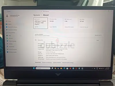 HP Victus Gaming Laptop - AMD Ryzen 7, 16GB RAM, 512GB SSD