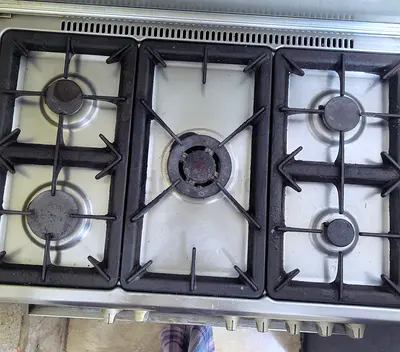 Used 5-burner Stainless Steel Gas Stove Cooktop - Good Working Condition