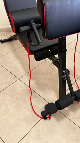Adjustable Weight Bench with Resistance Bands