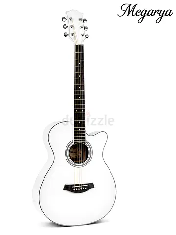 MegArya 38-Inch Black Cutaway Acoustic Guitar, designed for beginners, students, teenagers, and adul