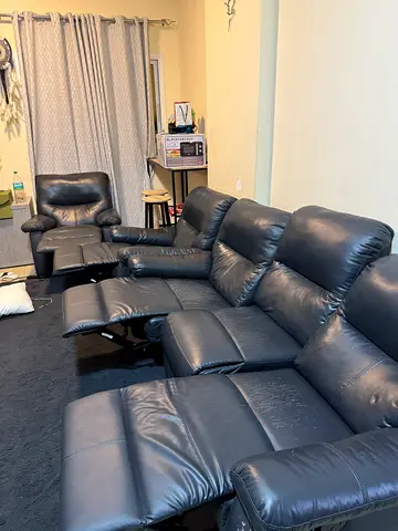 Black 5 Seater Recliner Chairs