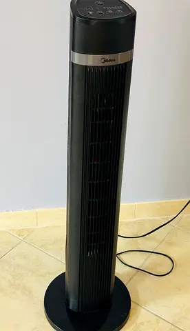 Midea Tower Fan - Slim Oscillating Floor Fan, Black