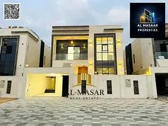 Excellent villa in the Al Zahia area, Ajman, featuring a distinctive design. Freehold ownership avai