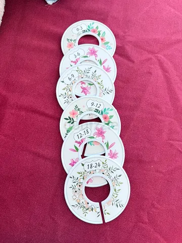 Set of Baby Closet Size Dividers (0-24 months) — Floral Nursery Organizers