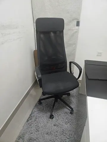 IKEA Ergonomic High-Back Office Chair with Headrest - Black