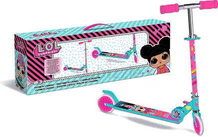 LOL Surprise Kids 2-Wheel Foldable Scooter – Pink/Blue