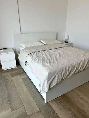 Ikea Queen White Malm bed frame with Ikea Queen Mattress