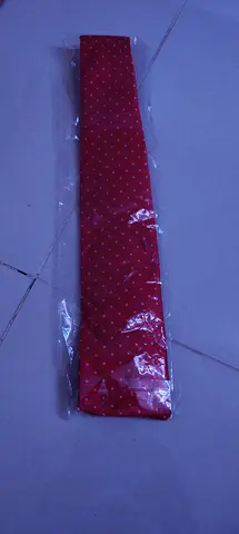 Brand New Red Polka Dot Silk Tie