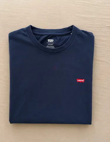 Original Levis Navy Blue Crew Neck T-Shirt - Size S