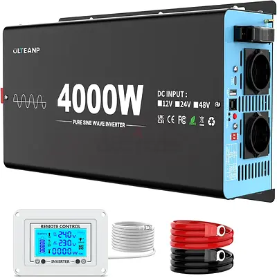 OLTEANP 4000 W Inverter Pure Sine Wave 24 V to 230 V Car Voltage Converter