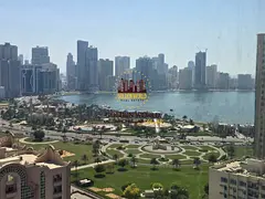 3BR with balcony in Al Majaz 2, master bedroom, open & partial sea view, kitchen store, free par