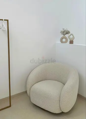 Modern Boucle Fabric Sofa with Cushions