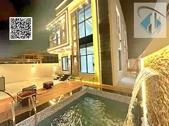 Villa for sale in Al Yasmin area with a swimming pool, excellent location, high-end finishing.