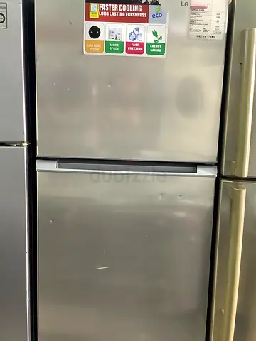 LG Stainless Steel Refrigerator - Double Door, Good Condition