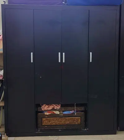 Spacious Dark Brown 4-Door Wardrobe