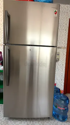 Daewoo Stainless Steel Double Door Refrigerator - Good Working Condition