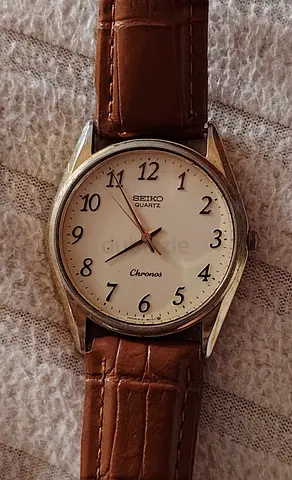 Seiko Chronos vintage Mens Watch with Brown Leather Strap. Urgent for sell. Serious buyers only.