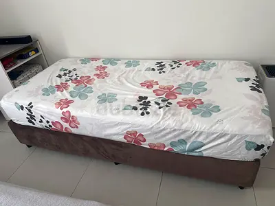 Single cot bed frame and mattress for sale