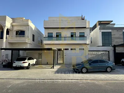 🏡 Luxury villa for sale in Ajman | Land area 4,305 sq ft | Built-up area 6,888 sq ft | 6 master bedrooms | Ground + First + Roof | Elevator | Syrian