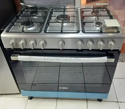 Bosch Brand Latest New Model Full Gas 5 Burner Cooker Range  Size 90 X 60cm . Oven with Fan