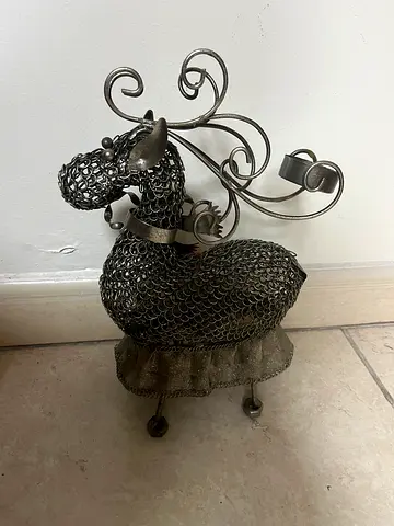 Vintage silver filigree decorative bowl / centerpiece