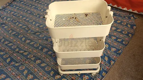 IKEA Raskog 3-tier Utility Trolley on Wheels - White