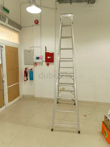 Foldable Aluminium Extension Ladder - 8/9 Step, Lightweight