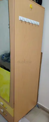 Wooden Wardrobe with Full Length Mirror
