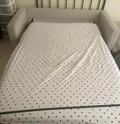 Gunnared beige sofa bed