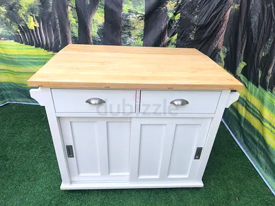Crate and Barrel Kitchen Wooden Island Counter