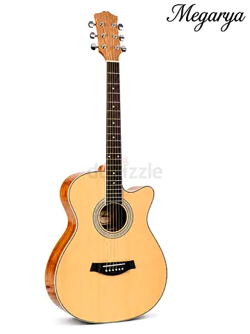MegArya 38-Inch Natural Cutaway Acoustic Guitar