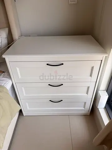 Two sets IKEA SONGESAND 3-Drawer Chest, White ** Dubai Hills**