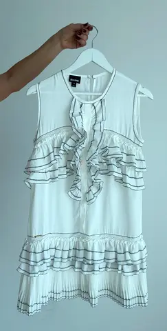 Original Just Cavalli White Ruffle Dress – Size S