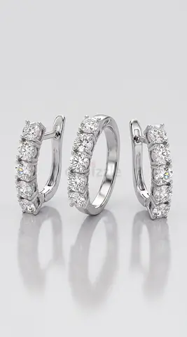 Radiant Diamond Set 3.63ct Total | 18K White Gold | IGI Certified
