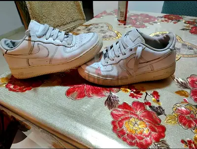 Used white Nike Air Force 1 sneakers, size 40 - 41 eur