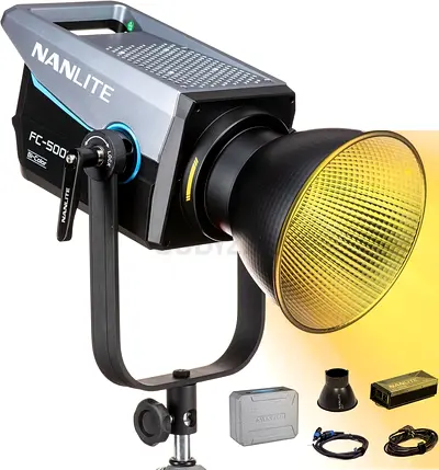 Nanlite FC-500B Bi-Color LED Video Light 2700K–6500K, 500W High Output, CRI 96+ TLCI 98+, Dimmable S