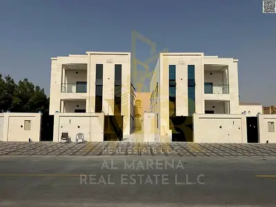 Own a luxurious residential and investment villa in Al Rawda 3, Ajman. Corner unit, two floors plus a rooftop terrace. Central air conditioning, eleva