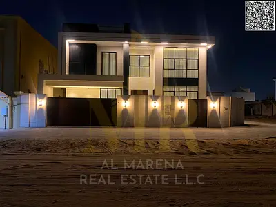 Luxury villa for sale in Al Rawda, Ajman | 5,000 sq ft | 5 master bedrooms | Luxurious majlis | Spacious living room | Large kitchen | Elegant design