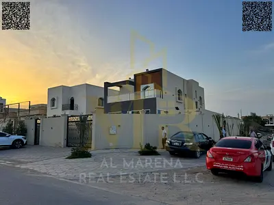 A villa with all electricity, water and air conditioning fees included, on the main street, ready to move in, in the most prestigious areas of Ajman.